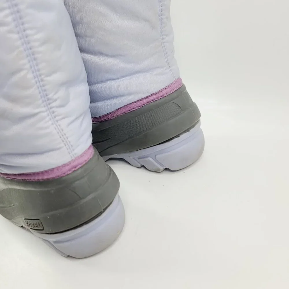 Sorel Girl's Purple Cub Wave‎ Bears Mid-Calf Winter Snow Boot Size 4